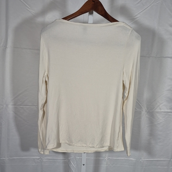 Lauren Ralph Lauren Cream Long Sleeve Blouse - Picture 4 of 7